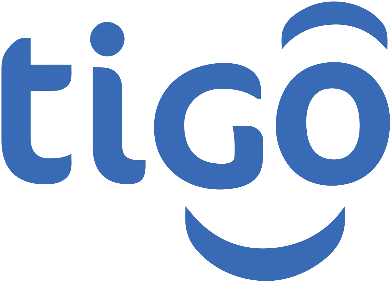 Logo de Tigo, cliente de Bertech en Honduras