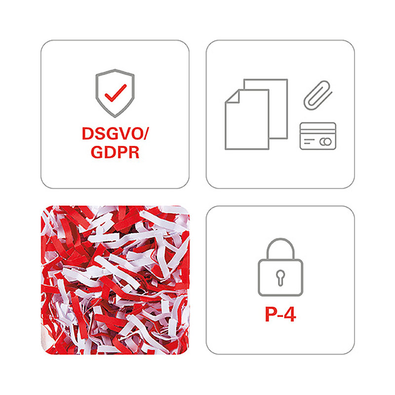 Cesto recolector de la destructora HSM SECURIO B22, extraído del gabinete.