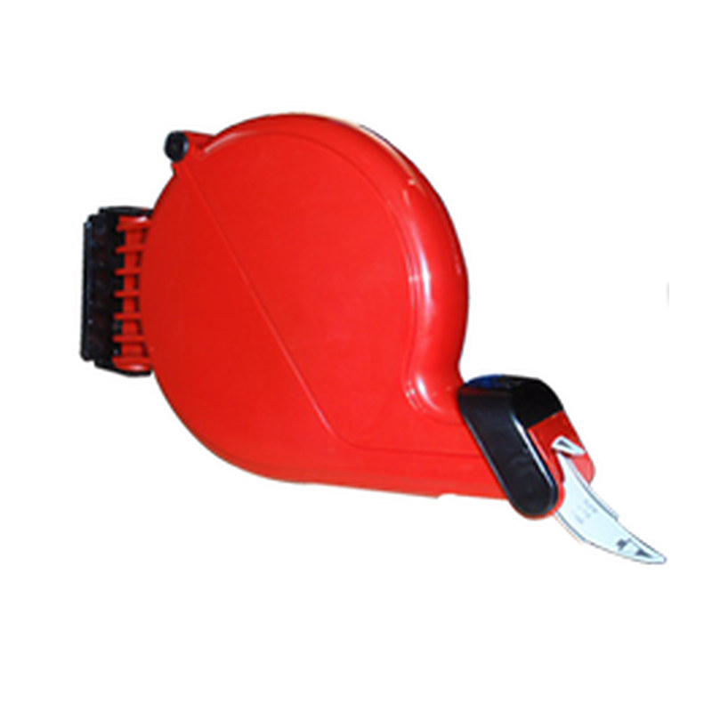Expendedor de boletos rojo del kit toma turnos, en la versión que se monta sobre el poste o en la pared.