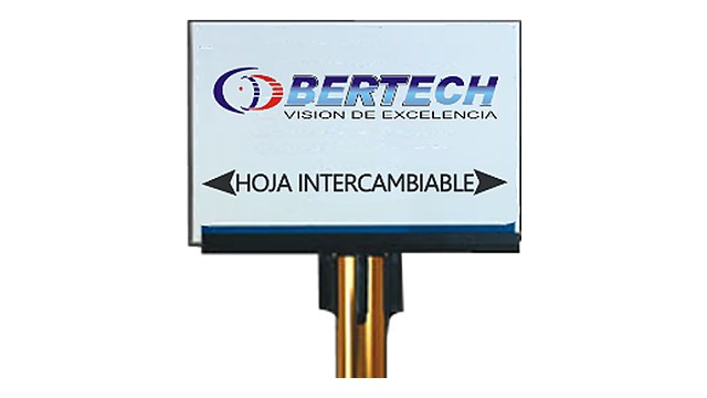 Porta letrero acrílico tamaño doble carta para poste de fila